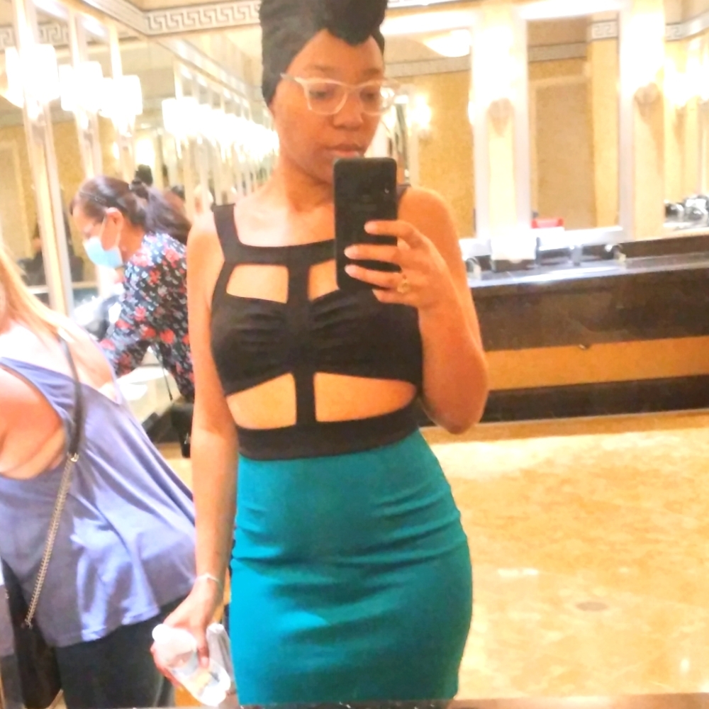 Sexy Cut-out Bodycon Midi Dress